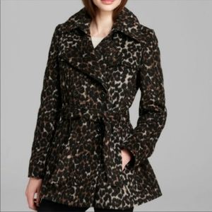 Via Spiga Leopard Print Winter Coat
